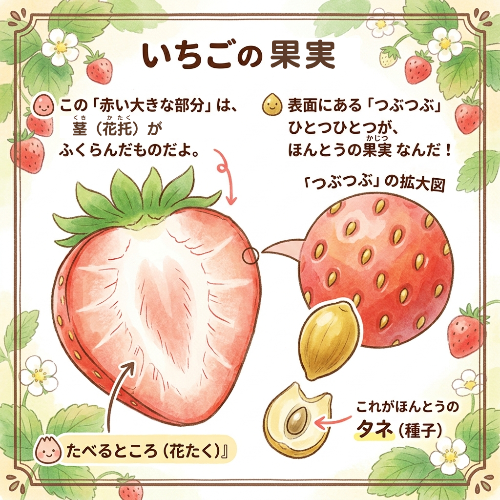 いちごの構造図解